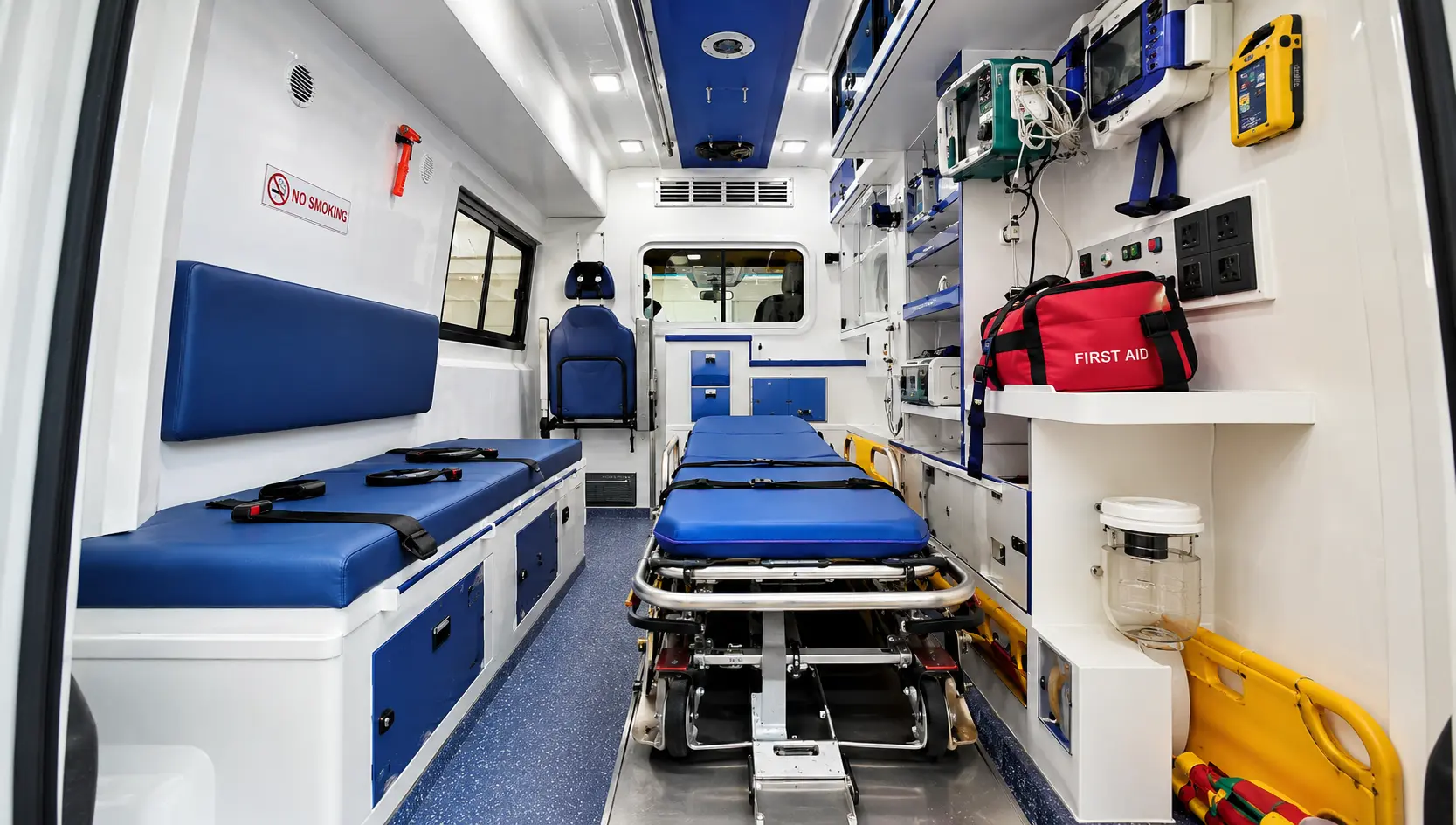 Careflite ICU ambulance equipped for critical care transport