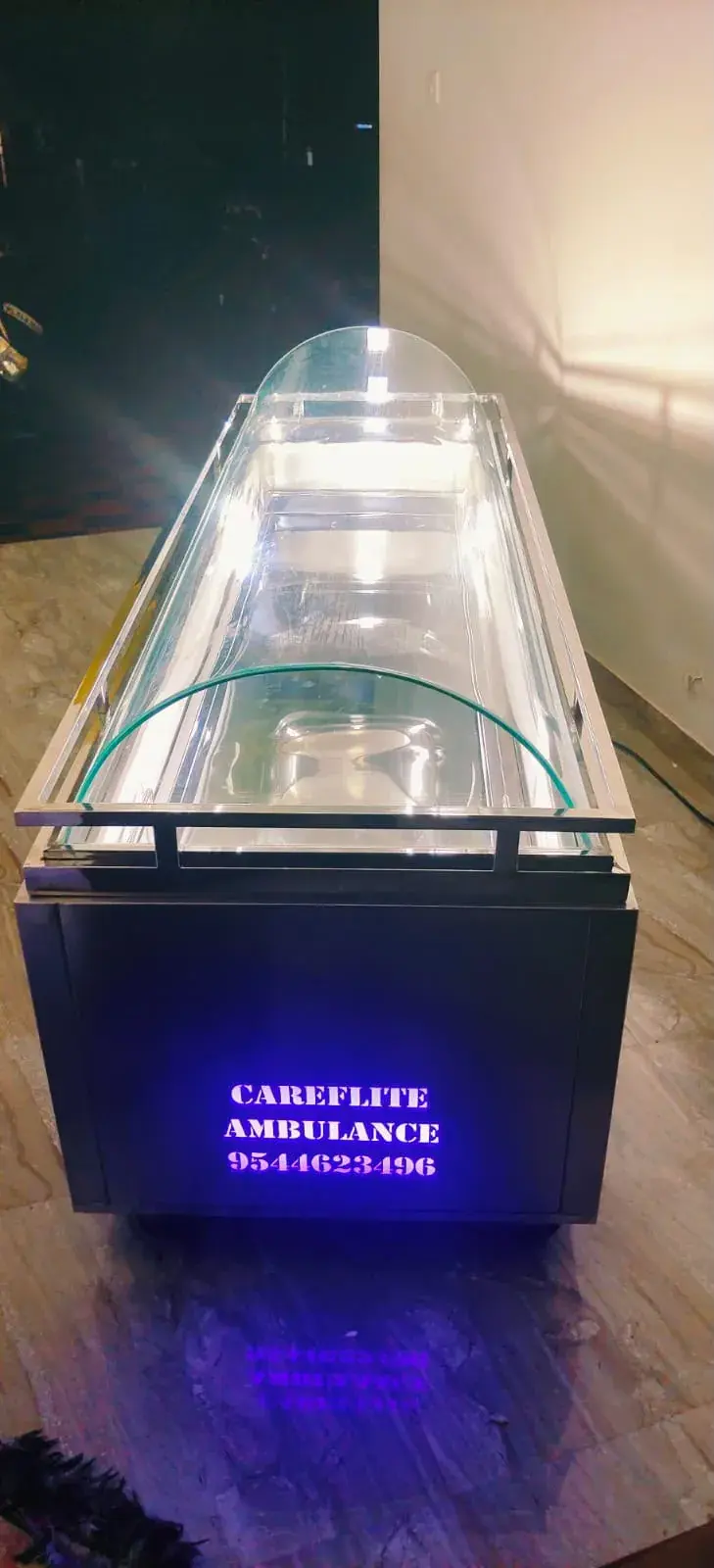 Careflite mobile mortuary transport vehicle