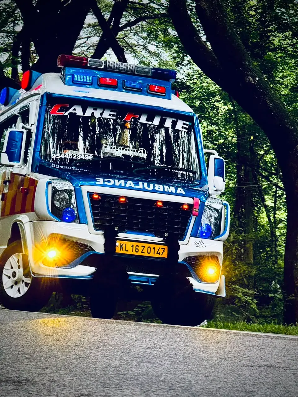 Careflite Advanced Life Support ambulance front view