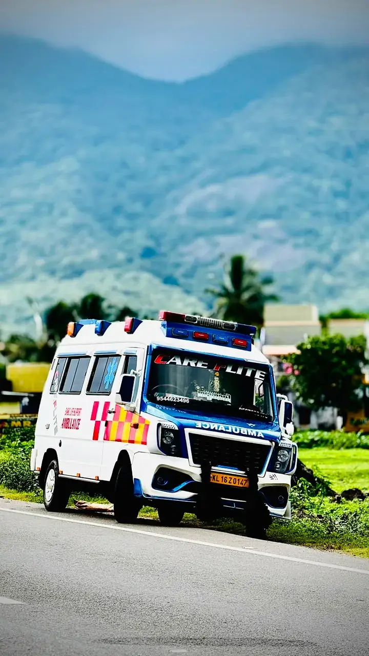 Careflite Advanced Life Support ambulance rear doors open