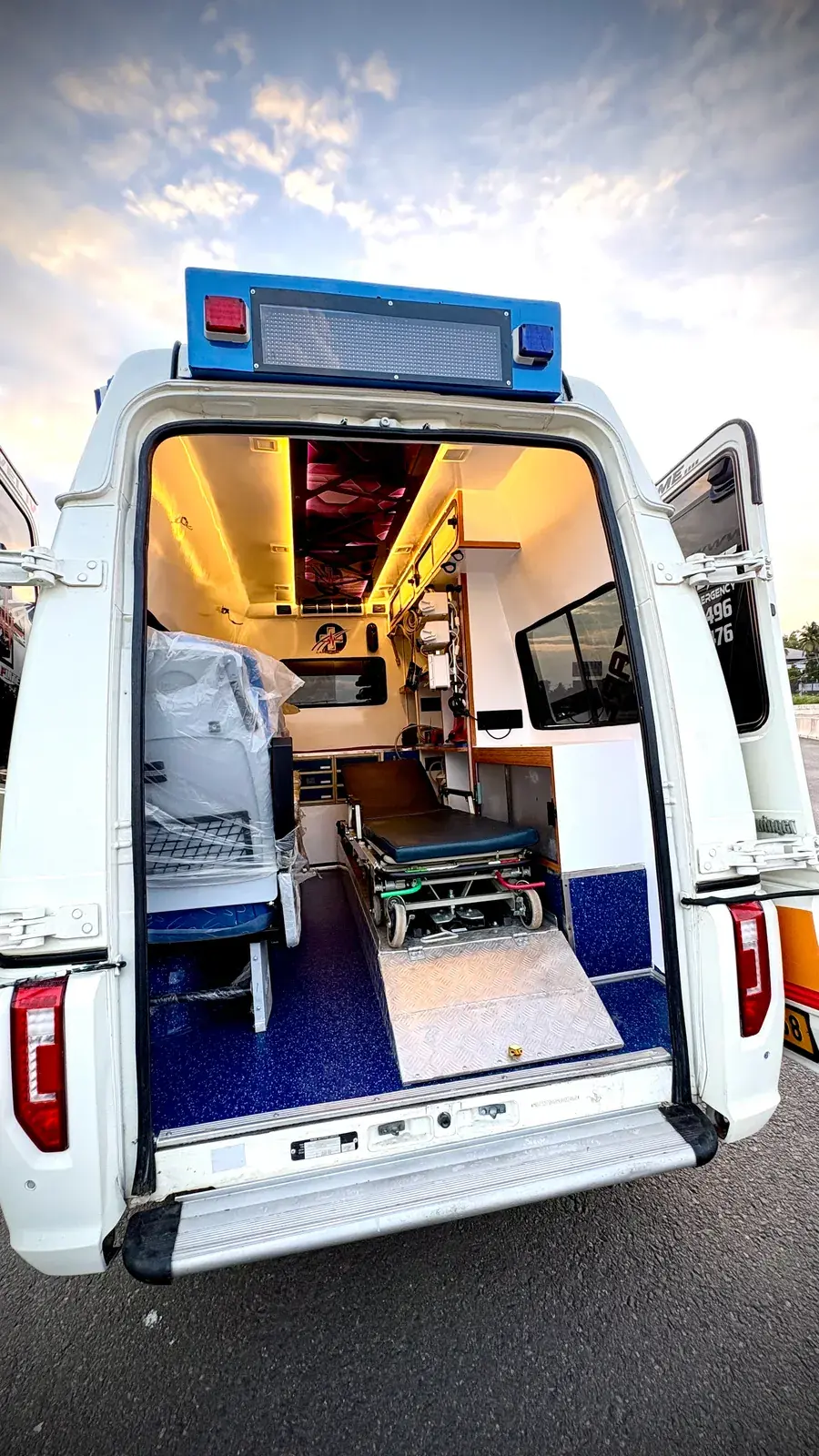 Careflite ambulance standing by for emergency dispatch